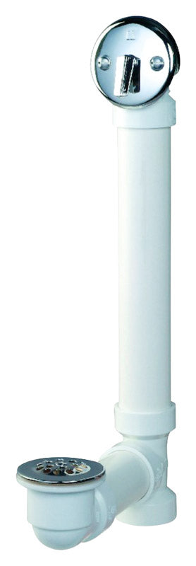 Keeney 1-1/2 in. D Chrome Plastic Triplever Bath Drain