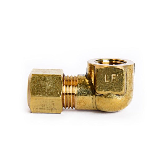 ATC 1/4 in. Compression X 1/8 in. D FPT Brass 90 Degree Elbow