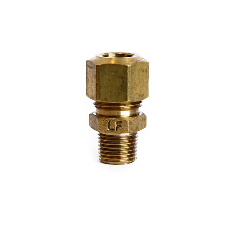 ATC 5/16 in. Compression X 1/8 in. D MPT Gold Brass Connector