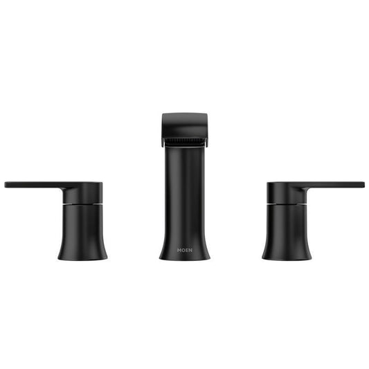 Moen Genta Matte Black Contemporary Bathroom Faucet 8-16 in.