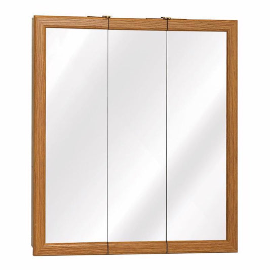 Zenna Home 26 in. H X 24 in. W X 4.5 in. D Rectangle Tri-View Medicine Cabinet