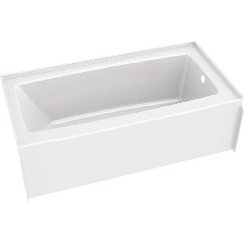 Delta Classic 500 18 in. H X 30 in. W X 60 in. L White Bathtub