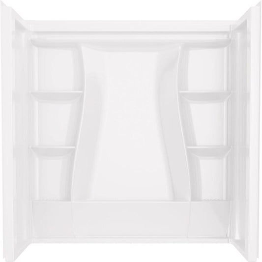 Delta Classic 500 61-1/4 in. H X 30 in. W X 60 in. L White Bathtub Wall Surround