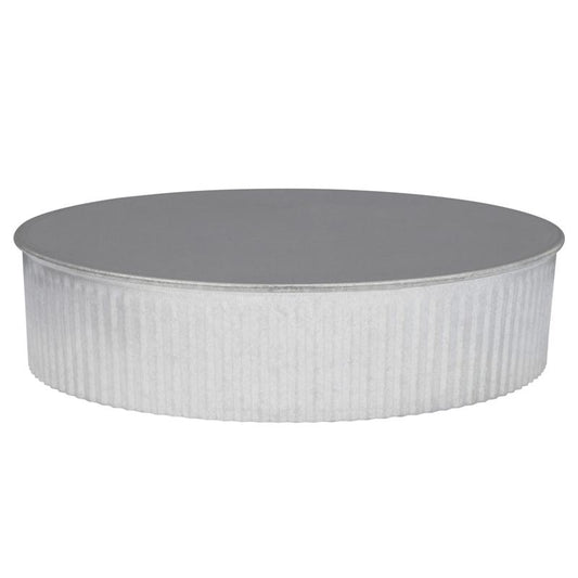 Imperial 7 in. D Galvanized Steel Crimped Pipe End Cap