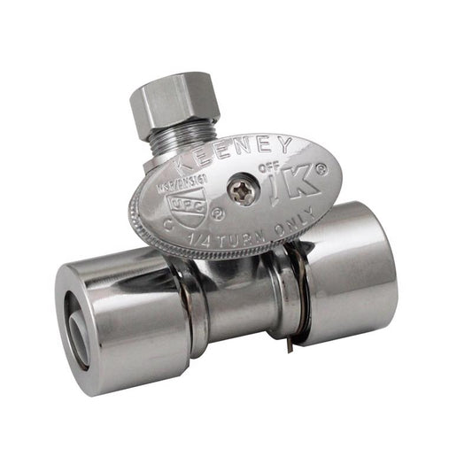 Keeney 1/2 in. Brass Chrome 3/8 in. Shutoff Valve Handle 1 pc