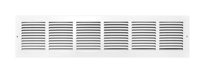 Tru Aire 30 in. H X 6 in. W 1-Way Powder Coat White Steel Return Air Grille