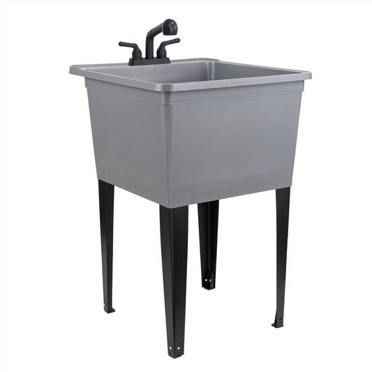 Tehila 22.875 in. W X 24.7 in. D Freestanding Thermoplastic Utility Sink