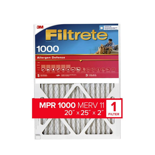 Filtrete 20 in. W X 25 in. H X 2 in. Polypropylene 1550 MPR Pleated Air Filter 1 pk