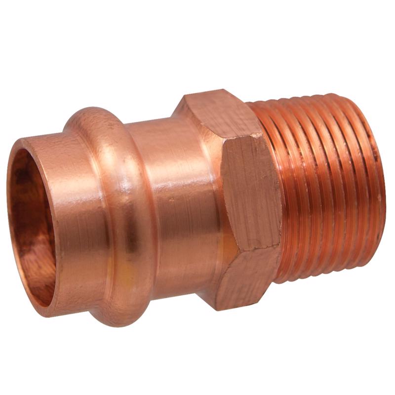 NIBCO 1/2 in. Press X 3/4 in. MIP Wrought Copper Adapter 1 pk