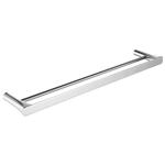 Anzzi Caster 3 Series Polished Chrome Silver Double Towel Bar 25.13 in. L Stainless Steel