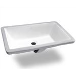 Anzzi Rhodes Series Ceramic Bathroom Sink 13.38 in. W X 21 in. D White