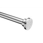 Anzzi Shower Curtain Rod 55 in. L Polished Chrome Silver