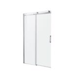 Anzzi Rhodes 76 in. H X 60 in. W Brushed Nickel Nickel Frameless Shower Door