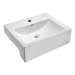 Anzzi Vitruvius Ceramic Bathroom Sink 17 in. W X 20.5 in. D White