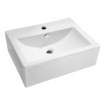 Anzzi Vitruvius Ceramic Bathroom Sink 16.3 in. W X 20.5 in. D White