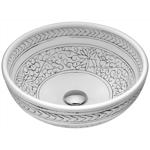 Anzzi Cadence Glass Bathroom Sink 16.1 in. W X 16.1 in. D White