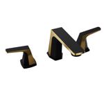 Anzzi Matte Black/Brushed Gold Contemporary Two-Handle Bathroom Sink Faucet