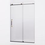 Anzzi Madam Series 76 in. H X 48 in. W Matte Black Frameless Shower Door