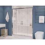 Anzzi Enchant 70 in. H X 60.4 in. W Chrome Silver Framed Shower Door