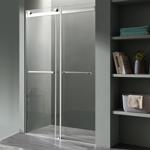 Anzzi Kahn Series 76 in. H X 48 in. W Chrome Silver Frameless Shower Door