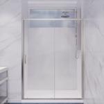 Anzzi Halberd 72 in. H X 48 in. W Brushed Nickel Nickel Framed Shower Door