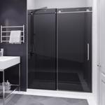 Anzzi Madam Series 76 in. H X 60 in. W Brushed Nickel Nickel Frameless Shower Door