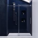 Anzzi Madam Series 76 in. H X 60 in. W Chrome Silver Frameless Shower Door