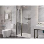Anzzi Romance Series 72 in. H X 33.5 in. W Brushed Nickel Nickel Frameless Shower Door