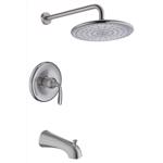 Anzzi Meno Series Brushed Nickel Brass 1 settings Showerhead 1.8 gpm