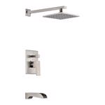Anzzi Mezzo Series Brushed Nickel Brass 1 settings Wallmount Showerhead 1.8 gpm