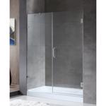 Anzzi Consort 72 in. H X 60 in. W Brushed Nickel Nickel Frameless Shower Door