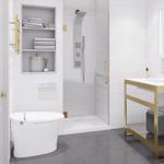 Anzzi Fellow 72 in. H X 24 in. W Brushed Gold Frameless Shower Door