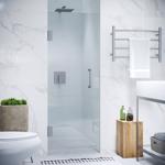 Anzzi Fellow 72 in. H X 24 in. W Brushed Nickel Nickel Frameless Shower Door