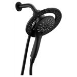 Anzzi Valkrie Matte Black ABS 3 settings Showerhead 1.8 gpm