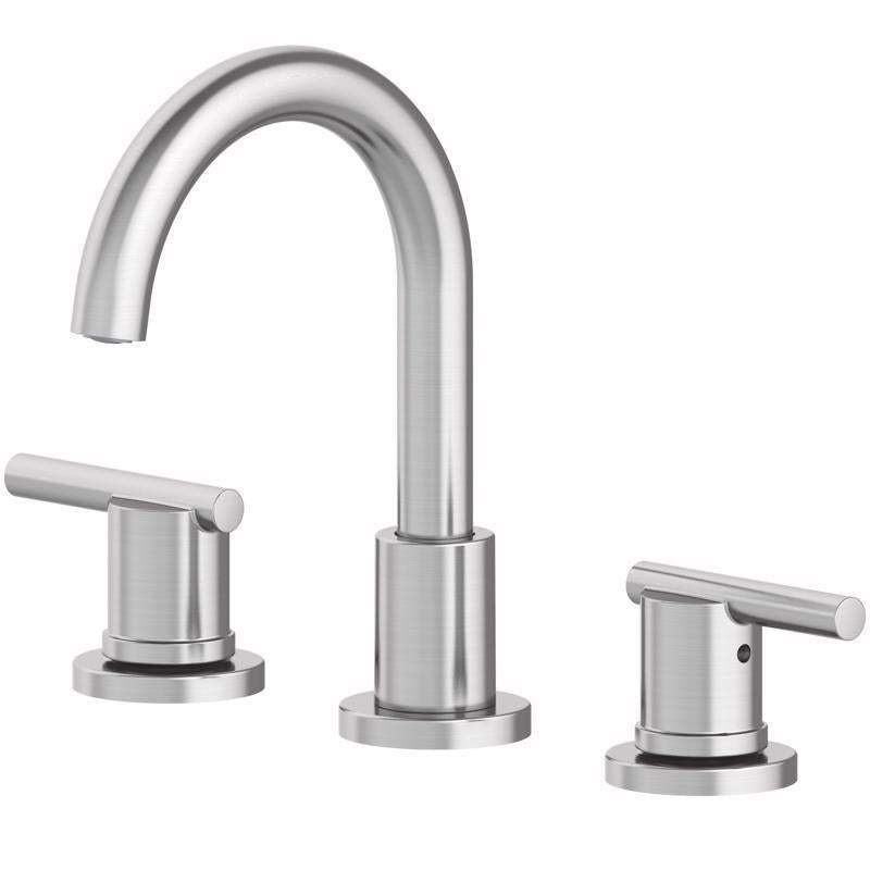 Oakbrook Collection Alexis Brushed Nickel Modern Widespread Bathroom Sink Faucet 8 in.