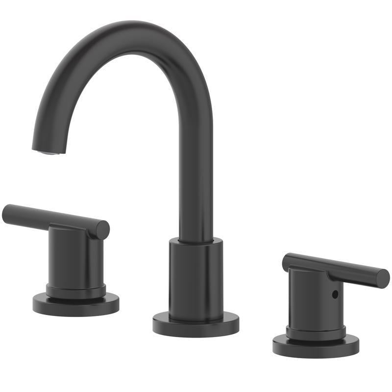 Oakbrook Collection Alexis Matte Black Modern Widespread Bathroom Sink Faucet 8 in.