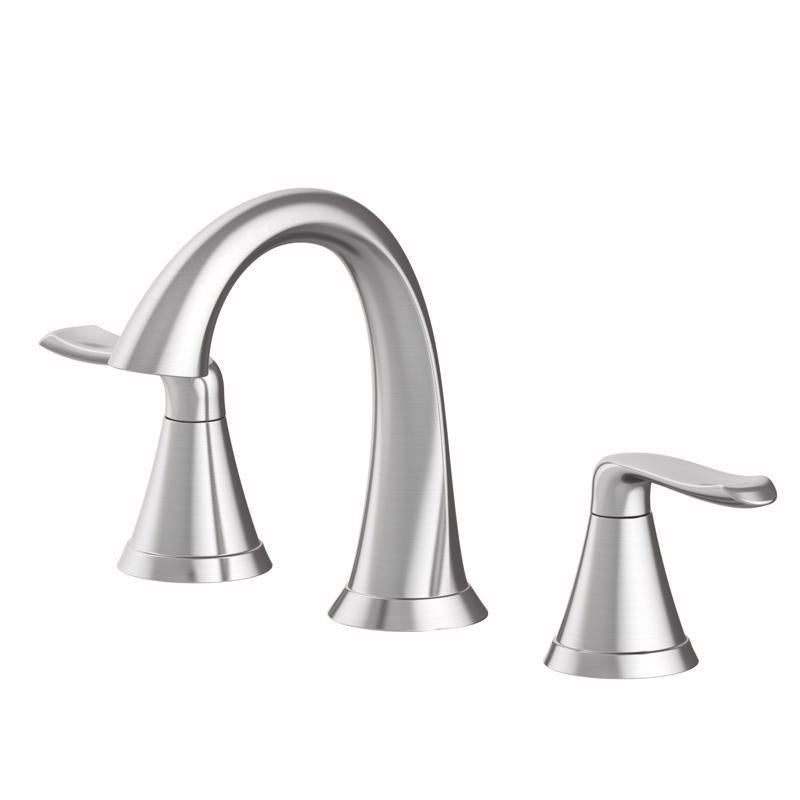 Oakbrook Collection Chloe Brushed Nickel Contemporary Widespread Bathroom Sink Faucet 8 in.