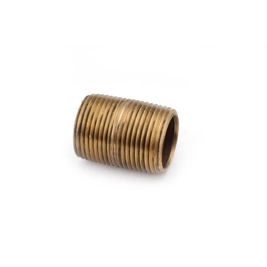 Anderson Metals 1-1/4 in. MNPT in. X 1-1/4 in. D MNPT Red Brass Close Nipple