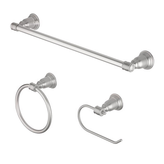 OakBrook Collection Brushed Nickel Silver Zinc Towel Holder
