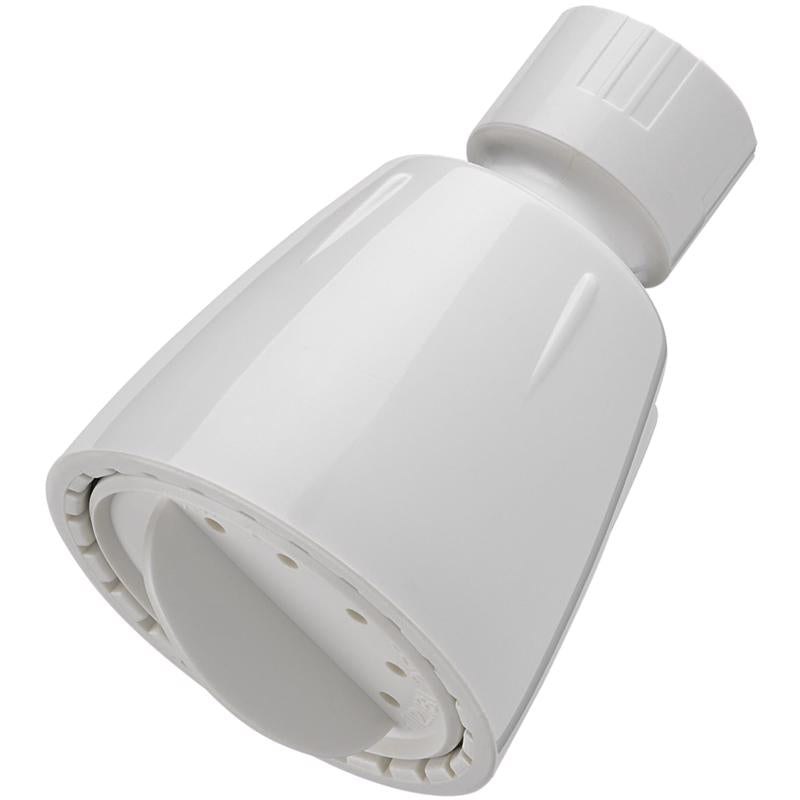 Oakbrook Collection White ABS 1 settings Wallmount Showerhead 1.8 gpm
