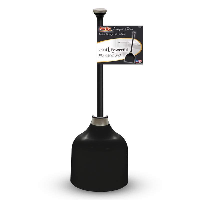 Korky Toilet Plunger and Caddy 13.75 in. L X 6 in. D