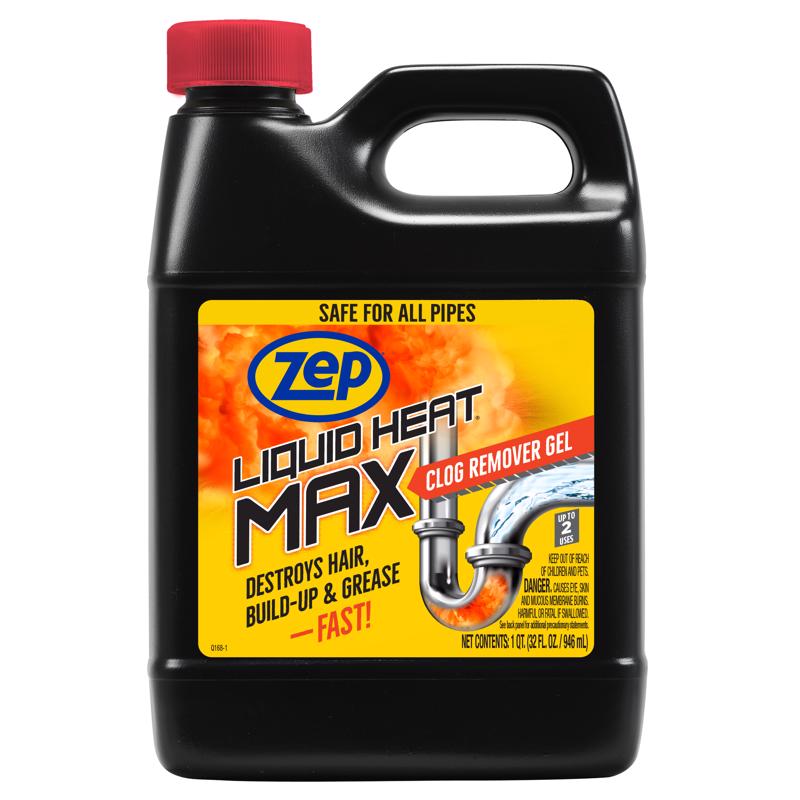 Zep Liquid Heat Gel Clog Remover 32 oz