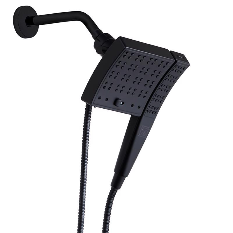 Danco Seventy Matte Black ABS 3 settings Showerhead Combo 1.8 gpm