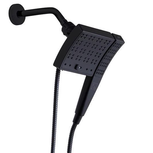Danco Seventy Matte Black ABS 3 settings Showerhead Combo 1.8 gpm
