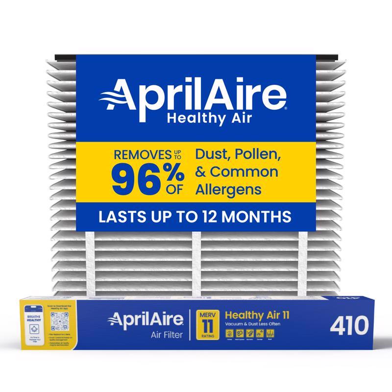 AprilAire 16 in. W X 25 in. H X 4 in. Synthetic Fiber 11 MERV Pleated Air Cleaner Cabinet Air Filter