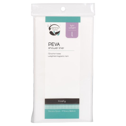 Zenna Home 72 in. H Frosted Shower Curtain Liner PEVA