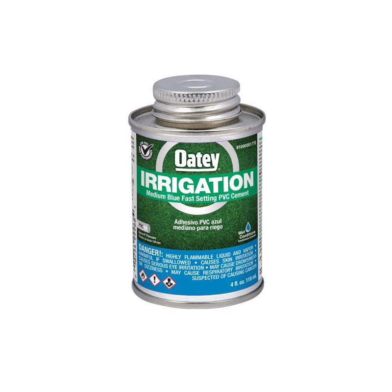 Oatey Irrigation Blue Solvent Cement For PVC 4 fl. oz.