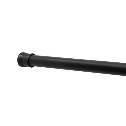 Zenna Home Adjustable Shower Rod 86 in. L Matte Black