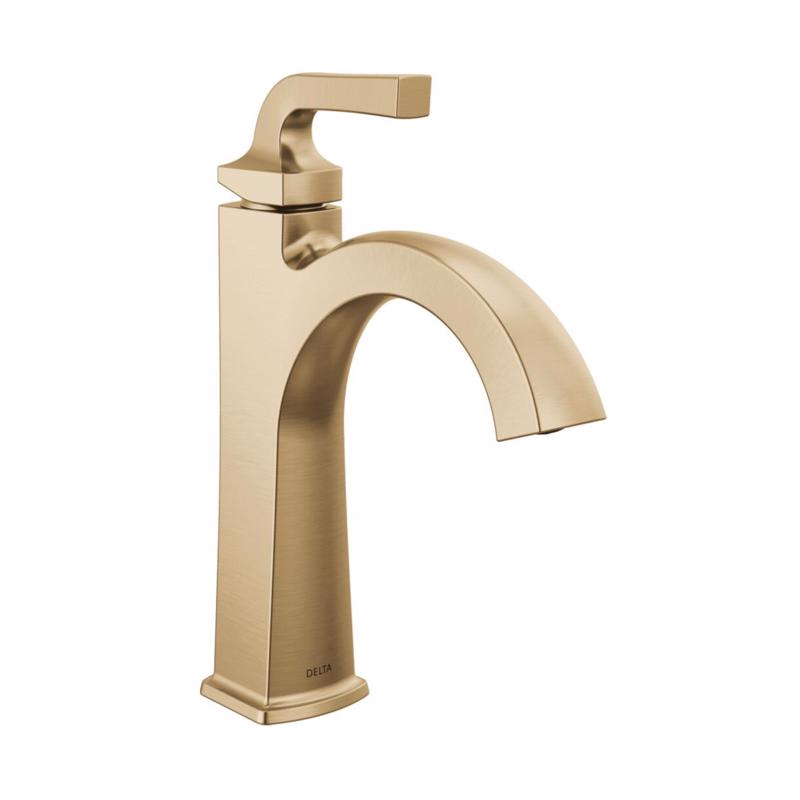 Delta Knoxville Bronzed Gold Contemporary Single-Handle Bathroom Sink Faucet 4 in.