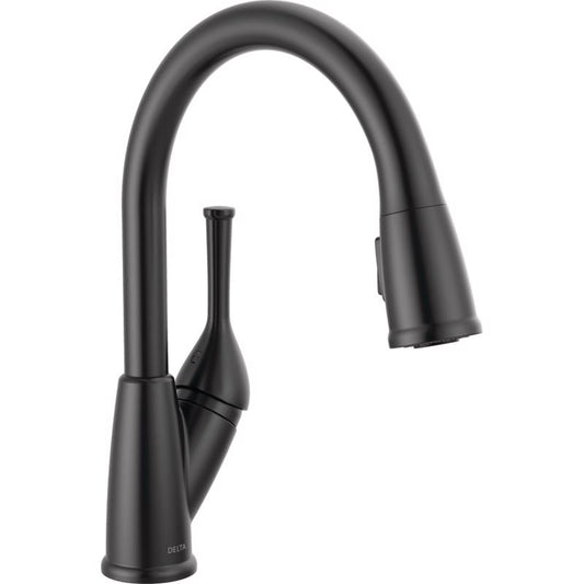 Delta One Handle Matte Black Pull-Down Kitchen Faucet